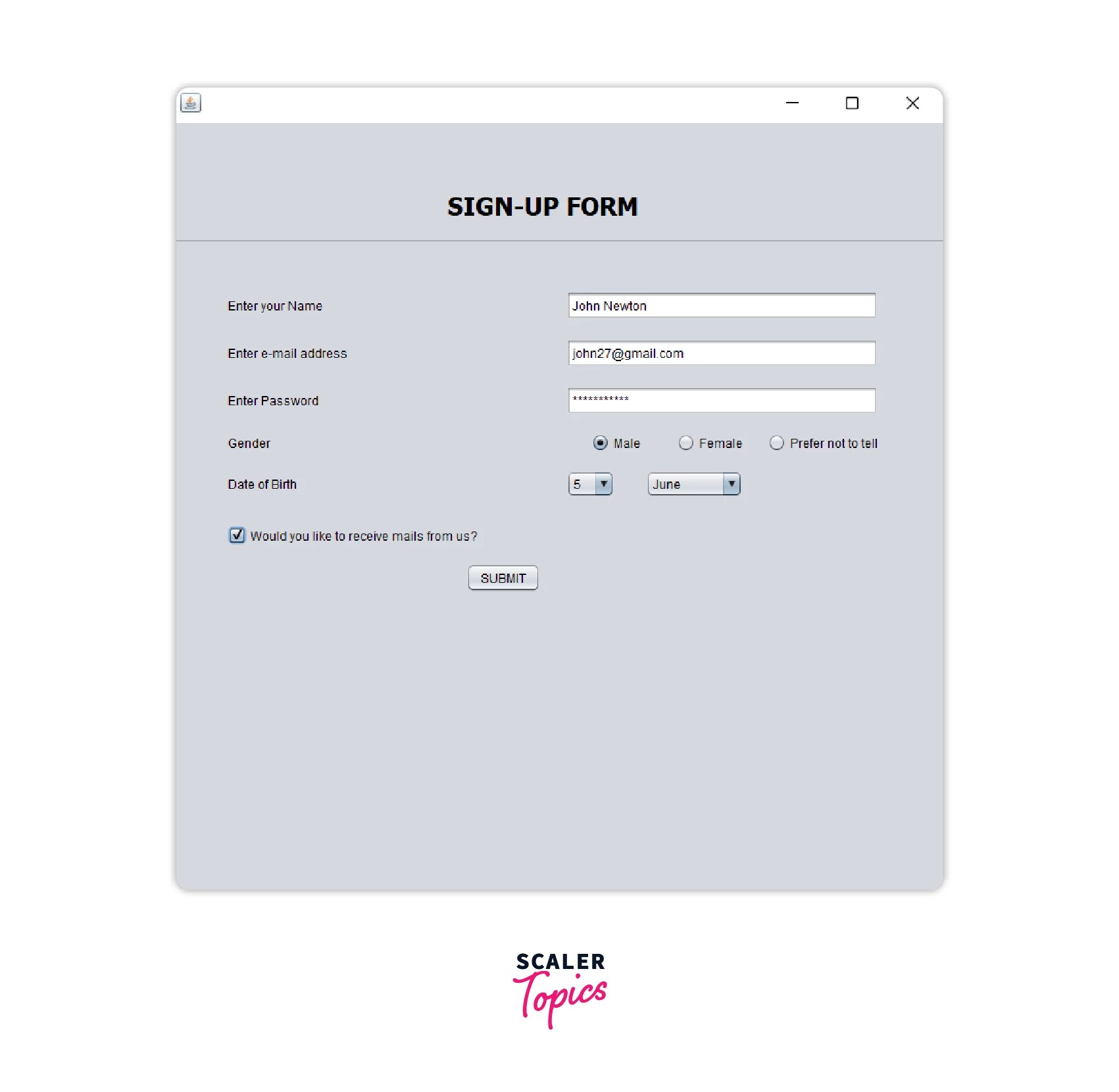 Java Swing with Examples Scaler Topics